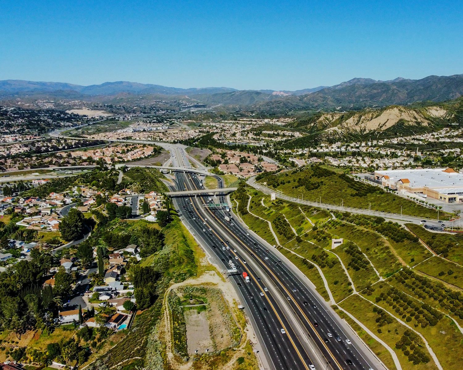 Aerial view of Santa Clarita.