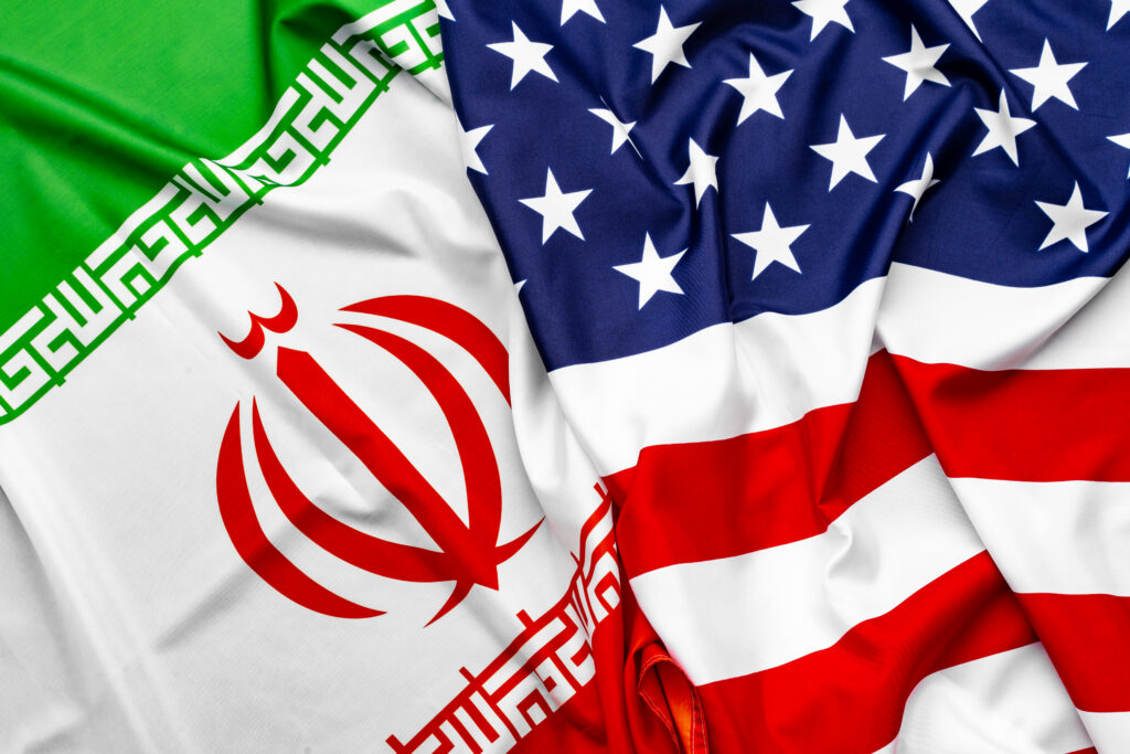 Iran and US flag