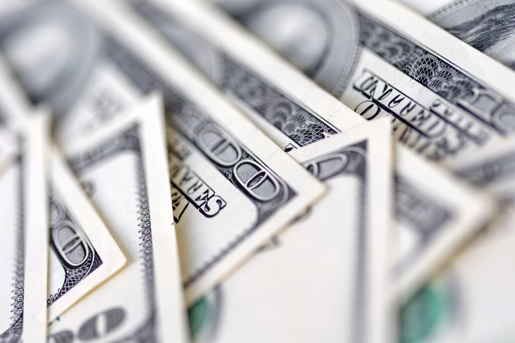 US hundred-dollar bills